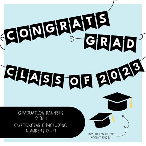 Graduation Banner, Class of 2023 Banner, Congrats Grads Banner ...