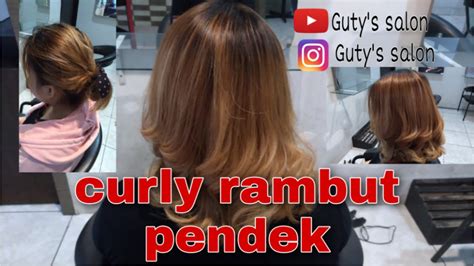 Curly rambut pendek ala Korea // Curly rambut pendek - YouTube