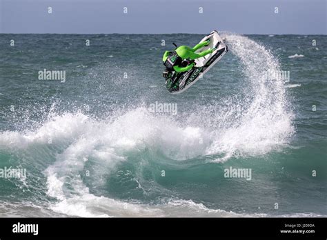 Jet Ski tricks, Atlantic Ocean, Portugal, Europe Stock Photo - Alamy