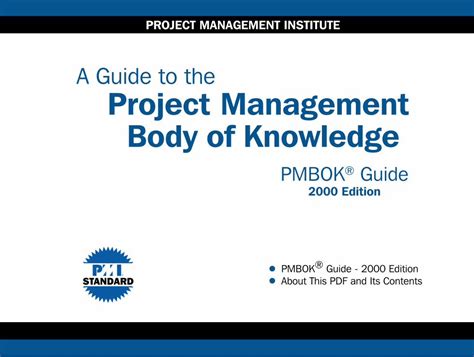 (PDF) Project Management Body of Knowledge - 2000 Edition Guide to the ...