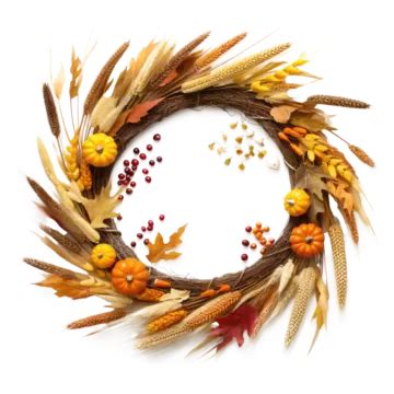 Thanksgiving Day Wheat And Gourds Transparent Background, Thanksgiving, Autumn, Transparent PNG ...
