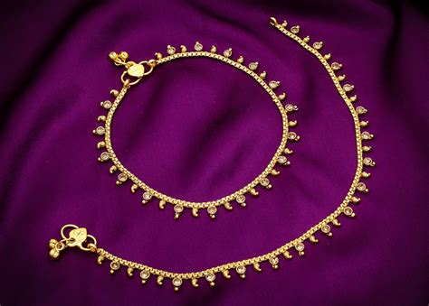 Aadita Gold Plated Payal Anklets for Women and Girls: Buy Aadita Gold Plated Payal Anklets for ...