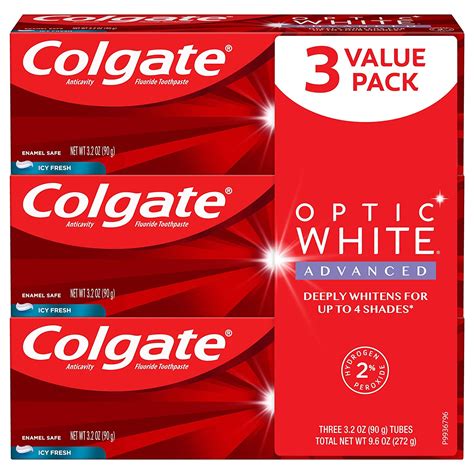 Colgate Optic White Advanced Teeth Whitening Toothpaste – Bold-Products ...