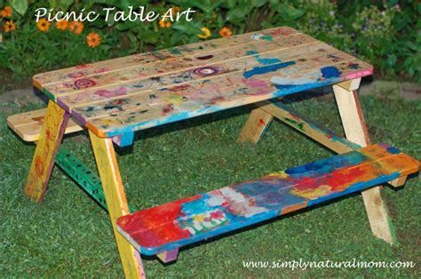 Paint A Picnic Table With Kids | Simply Natural Mom