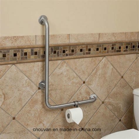 Bathroom Stainless Steel L-Shaped Grab Rail - China Grab Rail and Handrail