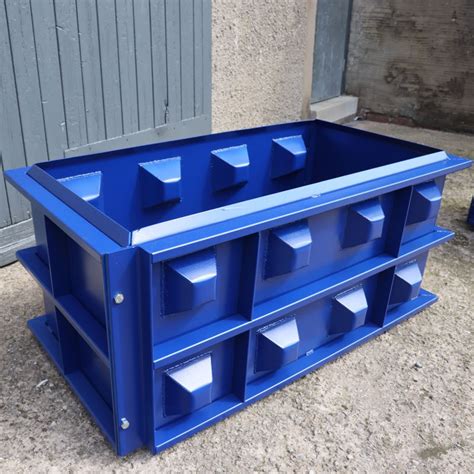 Large Interlocking Concrete Block Mould Blue - MWR FAB LTD