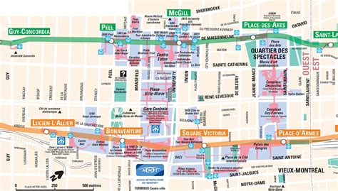 Montreal Underground City Map - Go! Montreal Tourism Guide