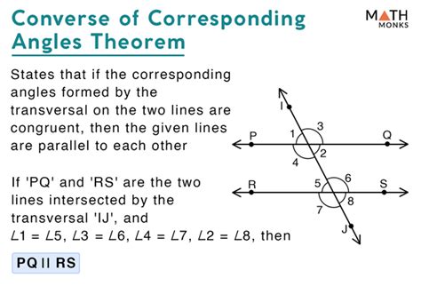 Corresponding Angles – Definition & Theorem with Examples