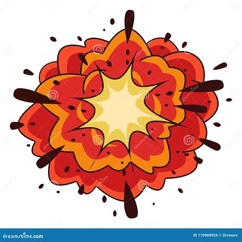 A Cartoon Type Explosion Drawing Stock Illustration - Illustration of cartoon, burst: 110908926