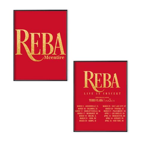 Reba Live In Concert Tour into 2023 McEntire Poster Set sold by Sheriff ...