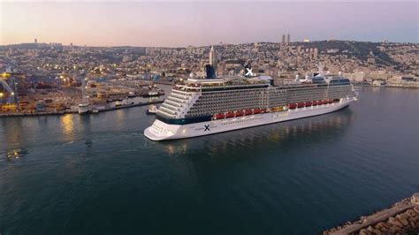 Celebrity Cruises ship enters Haifa Port - YouTube