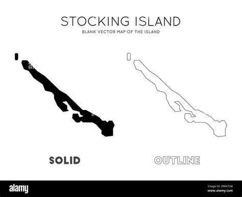 Stocking Island map. Borders of Stocking Island for your infographic. Vector illustration Stock ...