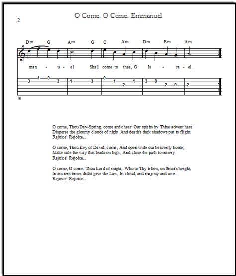 O Come O Come Emmanuel, Chords & Lyrics