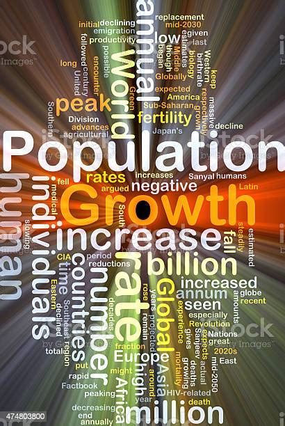 Population Growth Background Concept Glowing Stock Photo - Download Image Now - Population ...