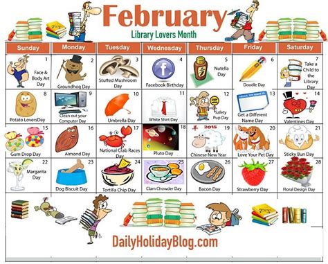 Monthly Holidays Calendars to Upload! - Daily Holiday Blog | Holiday calendar, Silly holidays ...