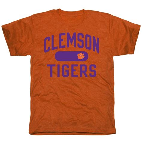 Mens Clemson Tigers Orange Athletic Issued Tri-Blend T-Shirt