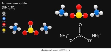 Ammonium Sulfite Ammonium Salt Sulfurous Acisaled Stock Illustration 1085573216 | Shutterstock