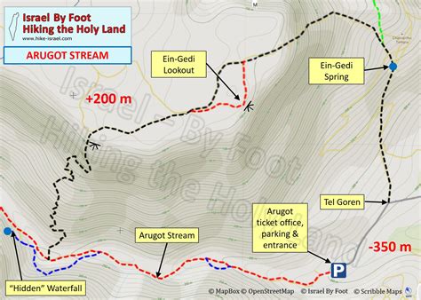 Nahal Arugot (Stream) Long and Short Hikes - With Maps!