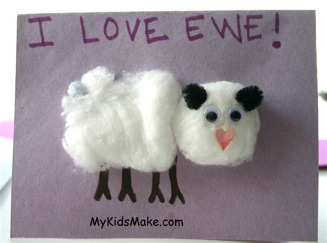 "I Love Ewe" Cards | Fun Family Crafts