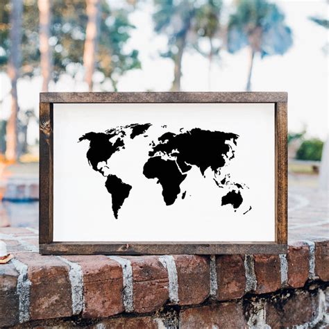 World Map Stencil - Large World Map stencils - World Stencil