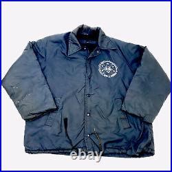 Vintage USS Dwight D Eisenhower Crew Jacket Blue 70s 80s Navy Lined Rare | United States Navy