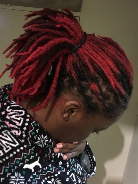 Red dread Locs mid length | Hair inspiration, Red dreads, Hair styles