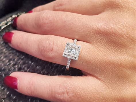 2 CARAT Princess Cut Engagement Ring IGl Certified Diamond | Etsy