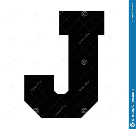 J Letter College Jersey Sports Font on the White Background. Isolated, No Background ...