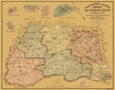 Historicmapsrestored.com Old County Maps - MONTGOMERY COUNTY MARYLAND ...