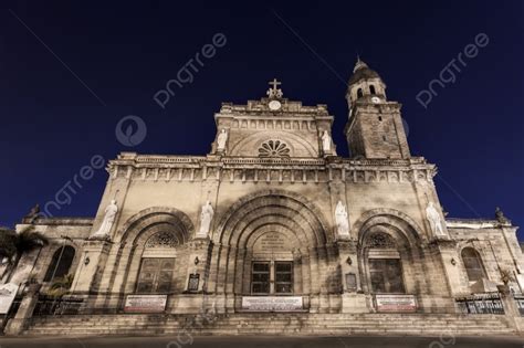 Manila Cathedral Ancient Architecture Asia Photo Background And Picture ...