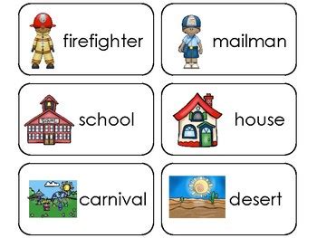 Printable Common Nouns Picture Word ELA Flashcards. by Teach At Daycare