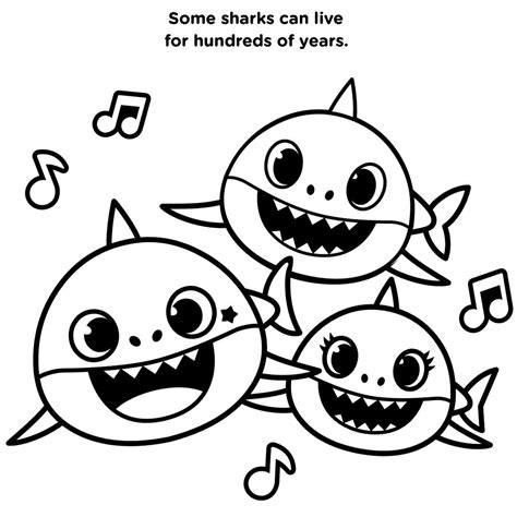Happy Birthday Baby Shark Coloring Page - Free Printable Coloring Pages for Kids