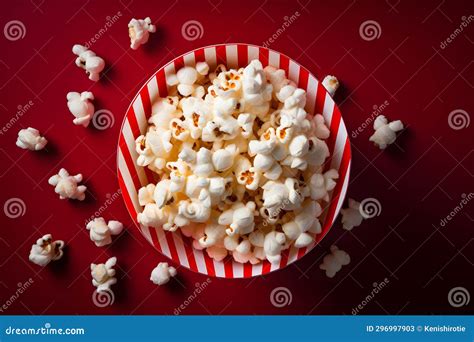 Bucket of Popcorn at Movie Theater Stock Illustration - Illustration of ...