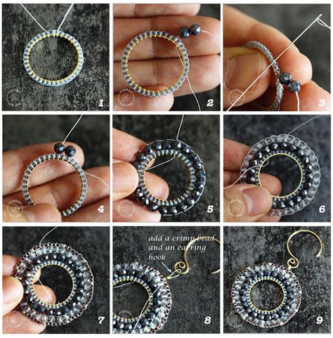 Jewelry making basics 8-- two earring designs using circular brick ...