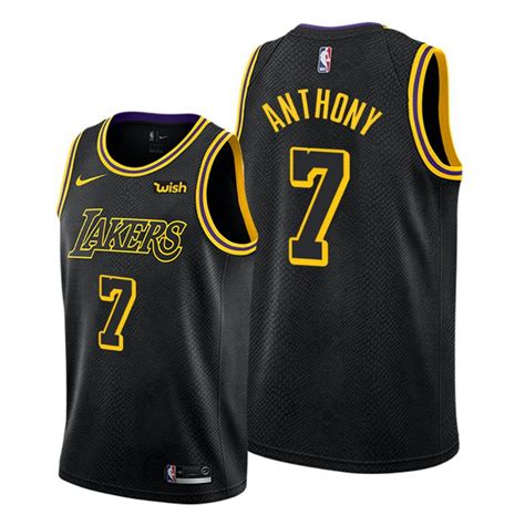 Men & Youth Carmelo Anthony lakers city jersey black