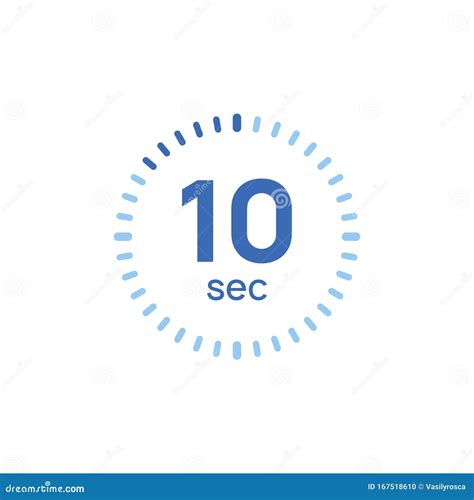 10 Second Timer Clock. 10 Sec Stopwatch Icon Countdown Time Digital ...