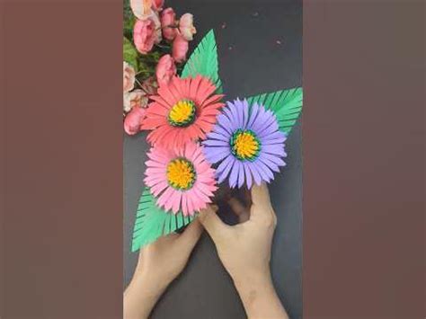 How to make beautiful flowers with paper #diy #papercraft - YouTube