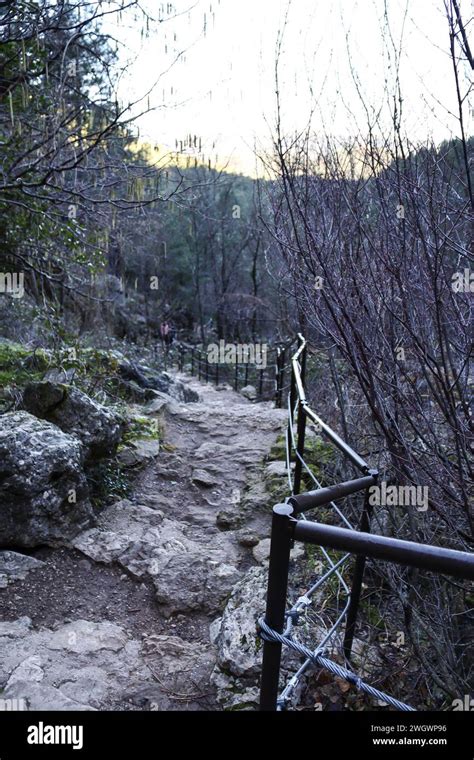 Hiking route in Nacimiento del Rio Mundo in Sierra de Alcaraz, Albacete ...