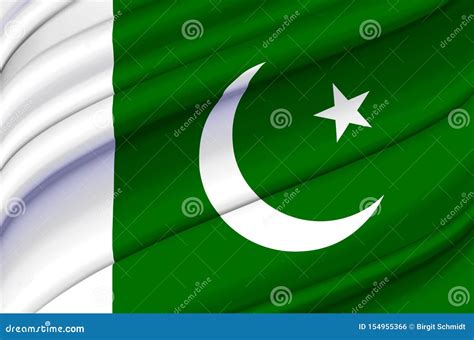 Pakistan Waving Flag Illustration. Stock Illustration - Illustration of backdrop, graphic: 154955366