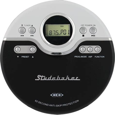 Customer Reviews: Studebaker Portable CD Player with FM Radio Black ...