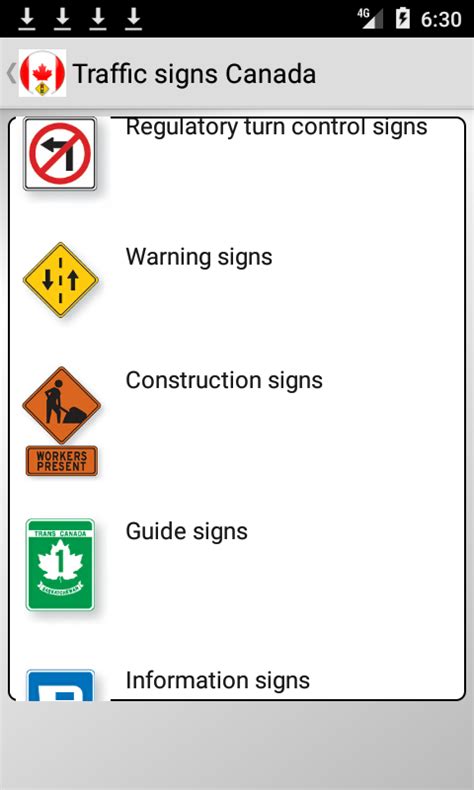 Road and traffic signs Canada - App on Amazon Appstore