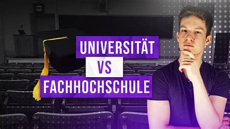 UNIVERSITÄT vs FACHHOCHSCHULE: Was du vorher wissen solltest - YouTube