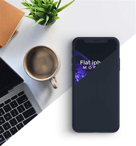 Free Flat iPhone Mockup PSD Template - Mockup Den