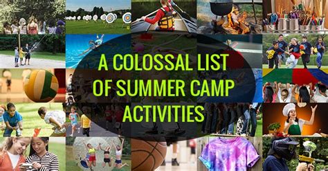 A Colossal List of Summer Camp Activities - Summer Camp Programming