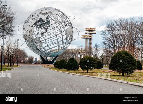 Flushing Meadows Park, world exhibition architecture, unisphere Stock ...