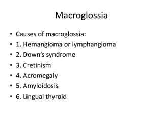 Tongue disorders | PPT