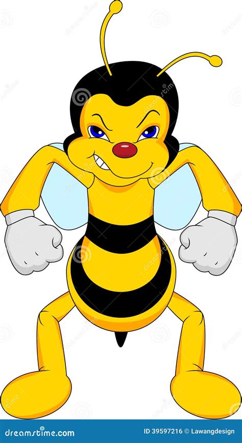 Funny Bee Cartoon Stock Image | CartoonDealer.com #39175441