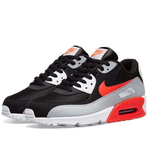 Nike Air Max 90 Essential Grey, Crimson, Black & White | END.