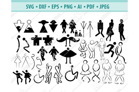 Restroom SVG, Restroom sign SVG, Door sticker Dxf, (428775)