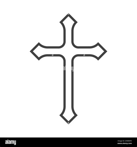 Vector illustration of a religious cross on a white background ...